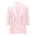 thumbnail image 6 of Elvqul Womens Pink Sweater Sweater Long Sleeve Open Front Graphic Cardigans for Ladies, 6 of 6