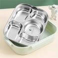 thumbnail image 6 of Stainless Steel Lunch Box, Leakproof Divided Bento Box, 10.4"×8" Aesthetic Metal Food Storage Container, Cute Food Storage Containers, Portable Snack Container for Outdoor Work Lunch, 6 of 6