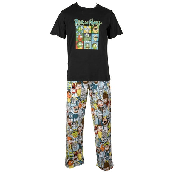 Rick and Morty All The Ricks Sleep T-Shirt and Pant Set-Medium