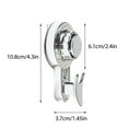 thumbnail image 3 of LACKUST Shower Suction Cup Hooks,Vacuum Cup Hook Hookless Suction Cup Bathroom Kitchen Suction Cup Hook,Silver, 3 of 7