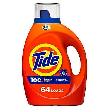 Tide HE Turbo Clean Liquid Laundry Detergent, 64 Loads - Original, 84 oz