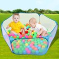 thumbnail image 1 of Piscina de bolas de océano con cielo azul, tienda de campaña con bolas de olas para niños, juguetes educativos para bebés, valla de malla para mascotas, 1 of 3