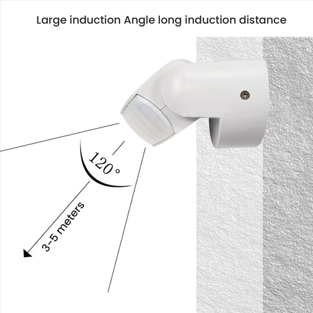 2X Waterproof Double Infrared Probe Motion Sensor IP65 AC 220V-240V PIR Motion Detector Automatic 120 °White