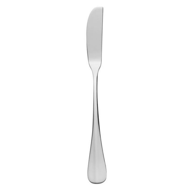 Baguette Stainless Steel Line Flat Handle Butter Spreader Silver