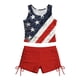 thumbnail image 2 of Odeerbi Niñas Día de La Independencia Traje de Baño de 2 Piezas Patriotic Tank Top Con Sostén Pad & Boyshort Bottom Baño Seco Rápido, 2 of 9