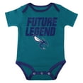 thumbnail image 2 of Infant Teal/Purple/Gray Charlotte Hornets Bank Shot Bodysuit, Hoodie T-Shirt & Shorts Set, 2 of 7