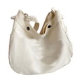 thumbnail image 4 of Large Capacity Woman Canvas Messenger Bag for Traveling and Commuting - Beige Shoulder Bag, 4 of 5
