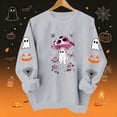 thumbnail image 2 of Sweatshirt for Women Dqueduo Women's Halloween Fashion Loose Casual Long Sleeve Hoodless Top Gray M, 2 of 9