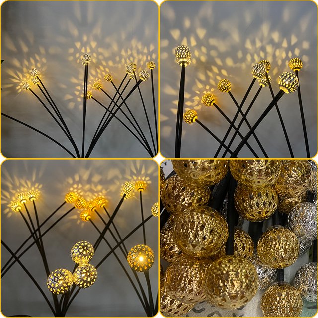 Lámpara Luces de enchufe de tierra duraderas de luz de fuegos artificiales solares para fiestas navideñas (K) Sywqhk Para estrenar