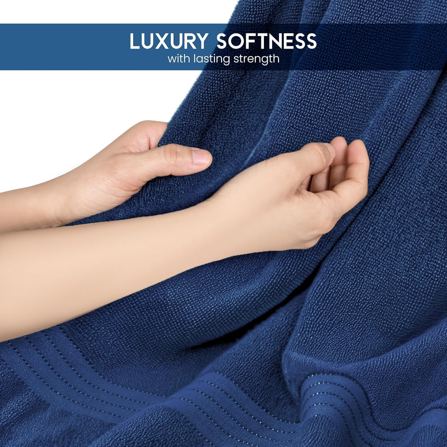Bliss Casa Bath Towel Set 27 x 54 Inch (4 Pack) - 600 GSM 100% Combed Cotton Quick Drying Highly Absorbent Thick Bathroom Towels - Soft Hotel Quality for Bath and Spa