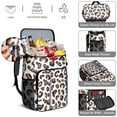 thumbnail image 5 of Travel Cooler Bag - Black and Orange Of Leopard Print Camping Beer Cooler Backpack with Bottle Opener- Waterproof Insulated Picnic Backpacks - Cooler Bag for Beach, 5 of 6