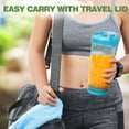 thumbnail image 6 of Portable Blender,270 Watt for Shakes and Smoothies Waterproof Blender USB Rechargeable with 20 oz BPA Free Blender Cups with Travel Lid. (Blue, 20 oz), 6 of 8
