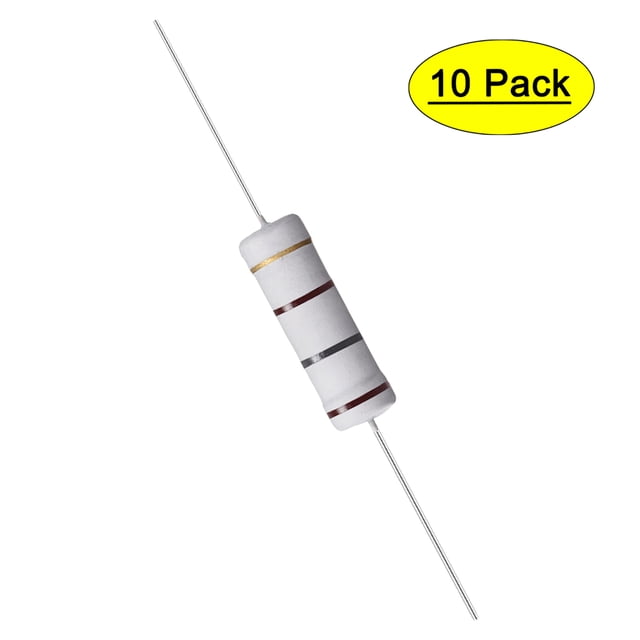 Uxcell 10Pcs 5W 5 Vatios Resistor de Película de Óxido Metálico Axile 180 Ohm ±5% Tolerancia