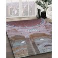 thumbnail image 3 of Ahgly Company Machine Washable Indoor Rectangle Transitional Velvet Maroon Purple Area Rugs, 8' x 12', 3 of 7