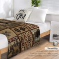 thumbnail image 5 of Rustic Moose Deer Bear Flannel Blankets, Retro Vintage Bear Cottage Country Style Cabin Farmhouse Pinecone Throw Bed Blanket for Sofa Chair Bed 40"x50", 5 of 6