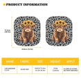 thumbnail image 3 of Jeiento Highland Cow Leopard Car Sun Shade for Windshield Sun Shield for Front Window Blocks UV Rays Soft Heat Reflector-Keep Your Vehicle Cool Car Interior Accessories for Sun Heat, 3 of 7