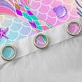 thumbnail image 4 of Feelyou Mermaid Tale Blackout Curtains Set of 2 (52x84 Each), Ocean Window Curtains, 4 of 6