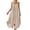 Beige, variant on Summer Dresses for Women 2026 Hawaiian Beach Vacation Clothes Casual Sleeveless Maxi Long with Pockets