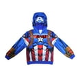 thumbnail image 3 of Abrigo para niño, sudadera de Marvel, suéter del Capitán América, Vengadores, sudadera con cremallera superior de dibujos animados, ropa para niños, 3 of 5