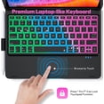 thumbnail image 3 of 360 Rotating Backlit Keyboard Cover with Trackpad and Pencil Slot for iPad Air 13 M2/M3/M4, Pro 13 M4/M5, Pro 12.9 3/4/5/6 Gen,Rose Gold, 3 of 6