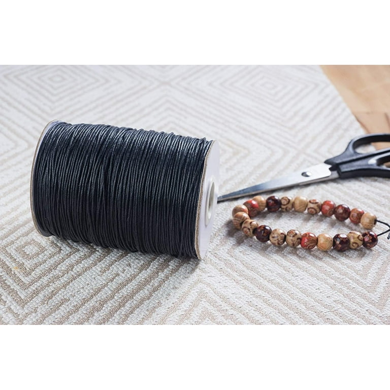  TEHAUX 30Pcs DIY Jewelry Rope Bracelet Cord 1mm Nylon Cord  Cotton Cord Yarn for Bracelets Hand Knitting Cord Bracelet Making Waxed  Cord DIY Cord Waxed Cotton Thread Neck Polyester