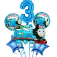thumbnail image 1 of Train Birthday Party Balloon Decoration Set Disposable Tableware Banner Background Stationery Baby Shower Thomas Balloons 6pcs Other, 1 of 6