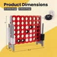 thumbnail image 3 of Costway Jumbo 4-to-Score 4 in A Row Board Game Set Outdoor Indoor Kids Adults Family Fun Gray + Red, 3 of 9