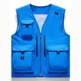 thumbnail image 2 of Men's Utility Vest Breathable Mesh Lining Water Resistant Outdoor Vest for Hiking Photography with Multi Pockets, 2 of 3