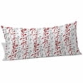 thumbnail image 2 of Red Grey Botanical Body Pillow Covers 20"x54", Spring Floral Summer Farmhouse Soft Brushed Microfiber Breathable Throw Pillow Covers, Pillowcase with Zipper for Couch Sofa Bedroom Living Room, 2 of 9