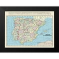 thumbnail image 2 of Cram 24x19 Black Modern Framed Museum Art Print Titled - Spain Portugal - Cram 1901, 2 of 5