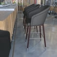 thumbnail image 2 of Flash Furniture Margo 30"H Square Mid Back Barstool, Gray/Walnut, 2 of 11