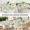 thumbnail image 7 of Lightblue Daisy Flower Watercolor Pattern Round Fitted Tablecloth with Elastic Edge,Dining Table Cover Waterproof,Outdoor Round Tablecloth for Camping,Dining,Indoor and Outdoor, 7 of 7