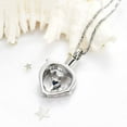 thumbnail image 4 of Dolphin Cremation Jewelry Heart Urn Necklace for Ashes for Women Crystal Heart Urn Locket Pendant Memorial Ashes Keepsake Necklace for Pet, 4 of 5