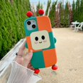 thumbnail image 2 of Kawaii Phone Cases Apply to iPhone 14 Plus,Cute Cartoon Robot Phone Case Unique Fun Cover Case 3D iPhone 14 Plus Case Soft Silicone Shockproof Cover f, 2 of 4