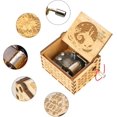 thumbnail image 3 of Caja de música de Halloween, caja de música de madera grabada con manivela, regalo vintage de Halloween con palabras de Pesadilla antes de Navidad, cara que ladra y patrón de murciélagos, 3 of 6