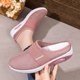 thumbnail image 5 of Domzle Slip-On Mules Sneakers for Women 2026 Backless Knit Comfortable Lightweight with Arch Support Walking Shoes for Travel House Office Pink 42, 5 of 7