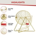 thumbnail image 6 of Mr. Chips Professional Steel 11" Tall Bingo Cage - Luxury Gold Bingo Ball Cage, 6 of 10