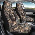 thumbnail image 4 of XYZCANDO Deer Car Seat Covers 2 Pcs Camo Forests Car Seat Cover for Front Seats Anti-Slip Back Fabric Automotive Interior Seats Covers Universal Fit for Most Cars SUVs and Sedans, 4 of 7