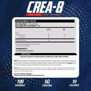 EHP Labs CREA-8 Creatine Monohydrate Powder - Unflavored Creatine Powder for Muscle Growth, Increased Strength, Enhanced Energy Output and Improved Performance - 100 Servings (500g)