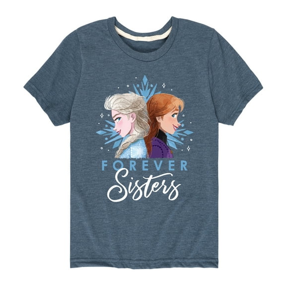 Frozen 2 - Forever Sisters - Toddler And Youth Short Sleeve Graphic T-Shirt