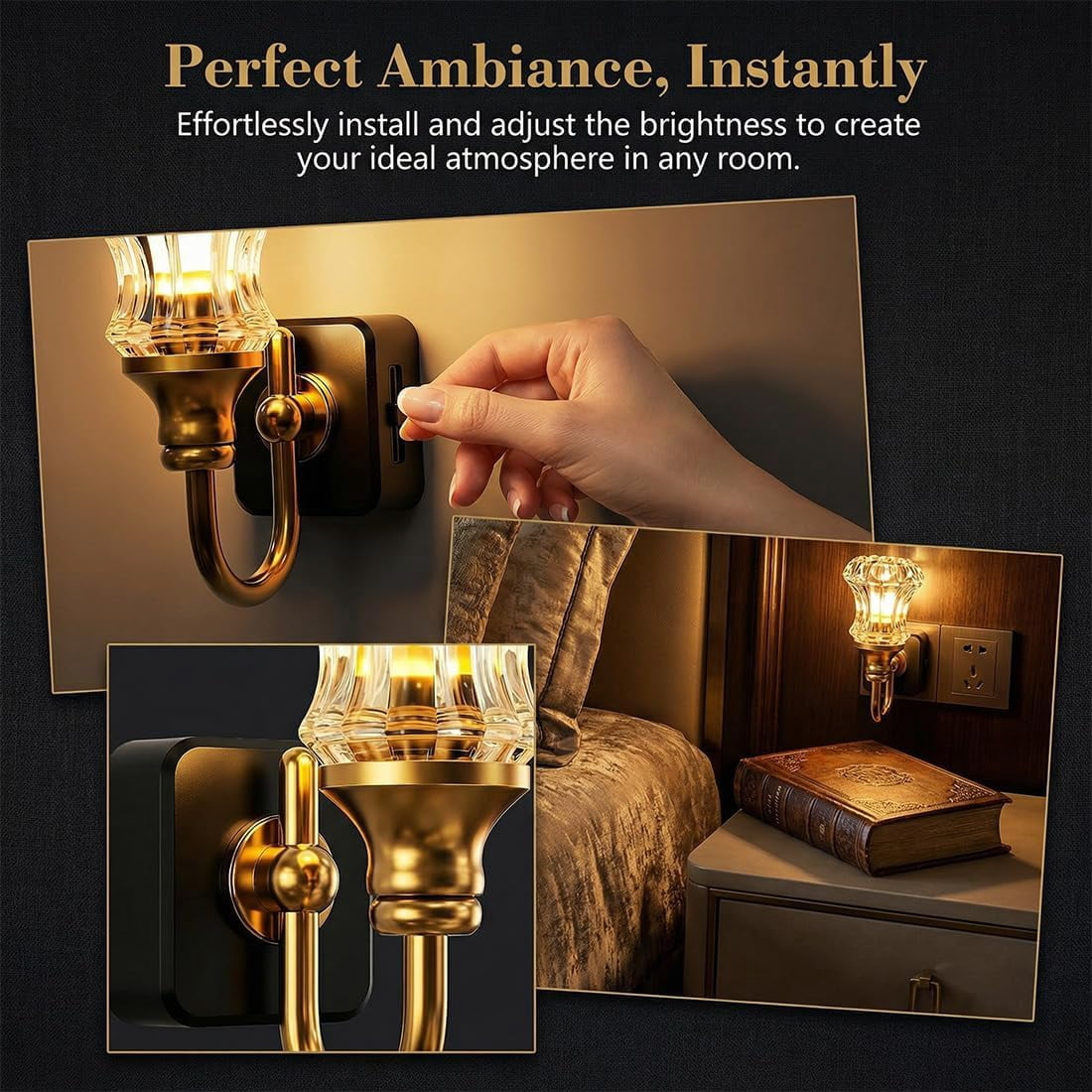 Flower Candle LED Plug in Night Light, 2026 New Vintage Night Lights Plug Into Wall - Retro Soft Warm Decorative Nightlight for Bedroom, Bathroom, Hallway, Stairway, Indoor Home Decor (1PC)