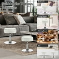 thumbnail image 6 of Costway Set of 2 Adjustable Vanity Stool 360° Swivel Storage Makeup Chair with  Tray White, 6 of 10