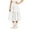 White, variant on Girl's Tiered Midi Skirt High Waisted A-Line Uniform Skirts Flowy Ruffle Skirts for Daily Wearing (Pink 140/9Y)