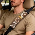 thumbnail image 5 of Xoenoiee Highland Cattle Sunflower Pattern 5 Pack Car Seat Covers Full Set with Auto Seat Belt Cover and Car Arm Rest Cover, Faux Leather Auto Accessories Universal Fit, 5 of 7