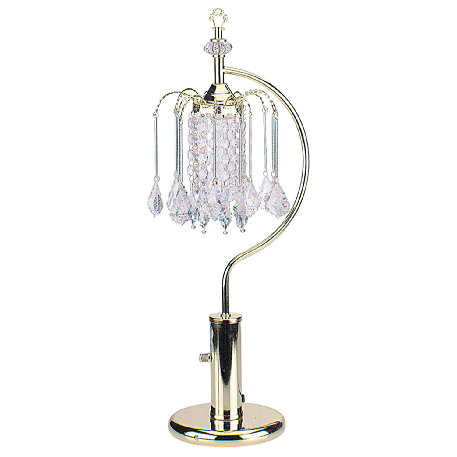 Gold Table Lamp With Crystal Inspired, Crystal Chandelier Style Table Lamps