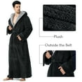 AMITOFO Long Robes for Men with Hood & Pockets，Soft Plush Full Length