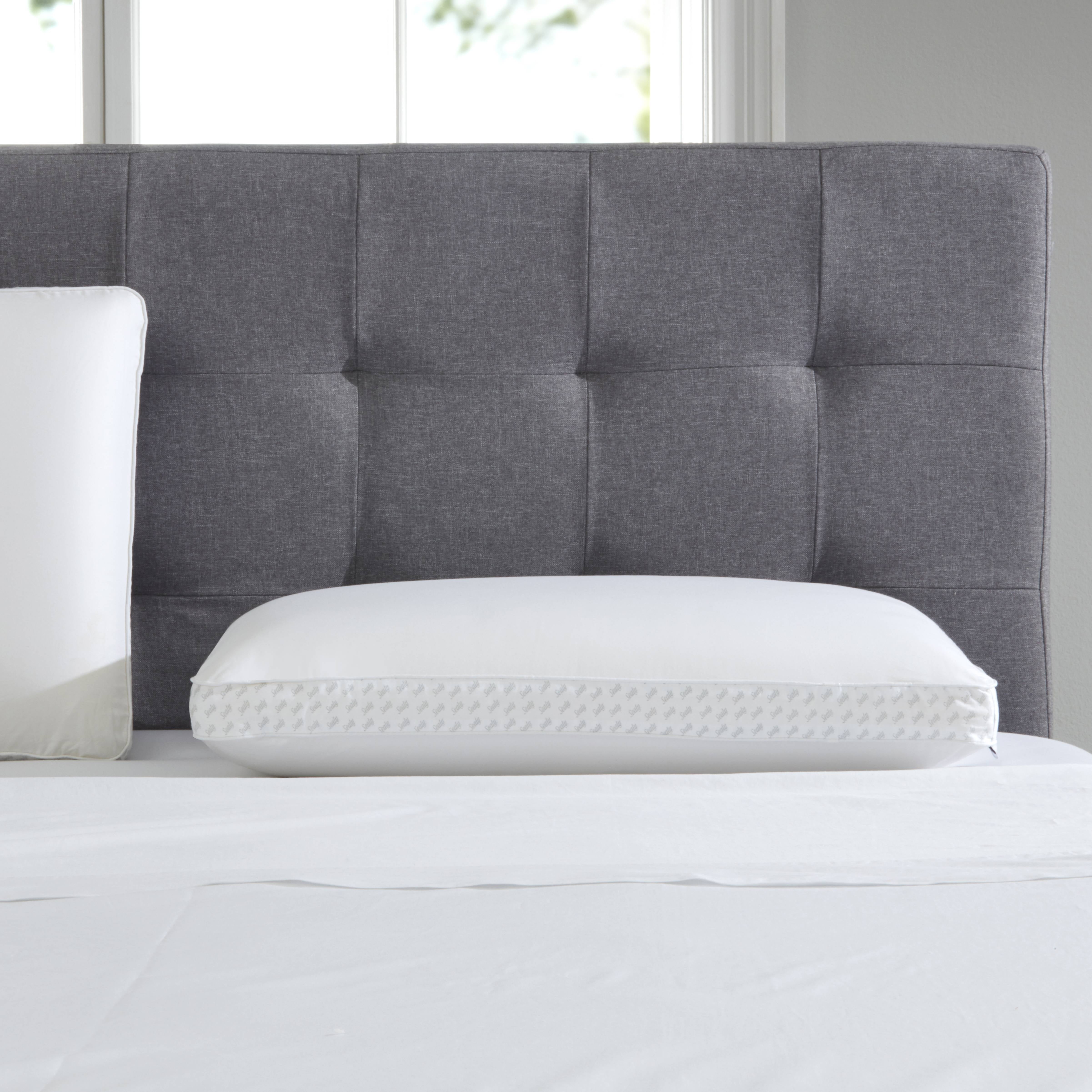 Sealy Essentials Memory Foam Medium Plush Bed Pillow, Standard, White