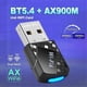thumbnail image 2 of AX900 USB WiFi 6 Bluetooth 5.4 Adapter 2in1 Dongle Dual Band 2.4G&5GHz Network Wireless Receiver DR, 2 of 5
