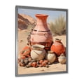 thumbnail image 2 of Designart "Cultural Canvas of Pink Pottery" Geometric Framed Wall Art - Bohemian Pink Boho Pottery Entryway Framed Wall Art Print, 2 of 6