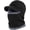 Black, variant on Winter Knit Hat with Visor Face Cover & Neck Warmer, Fleece Lined Winter Hat, Ear Flap Beanie for Men Women Outdoor